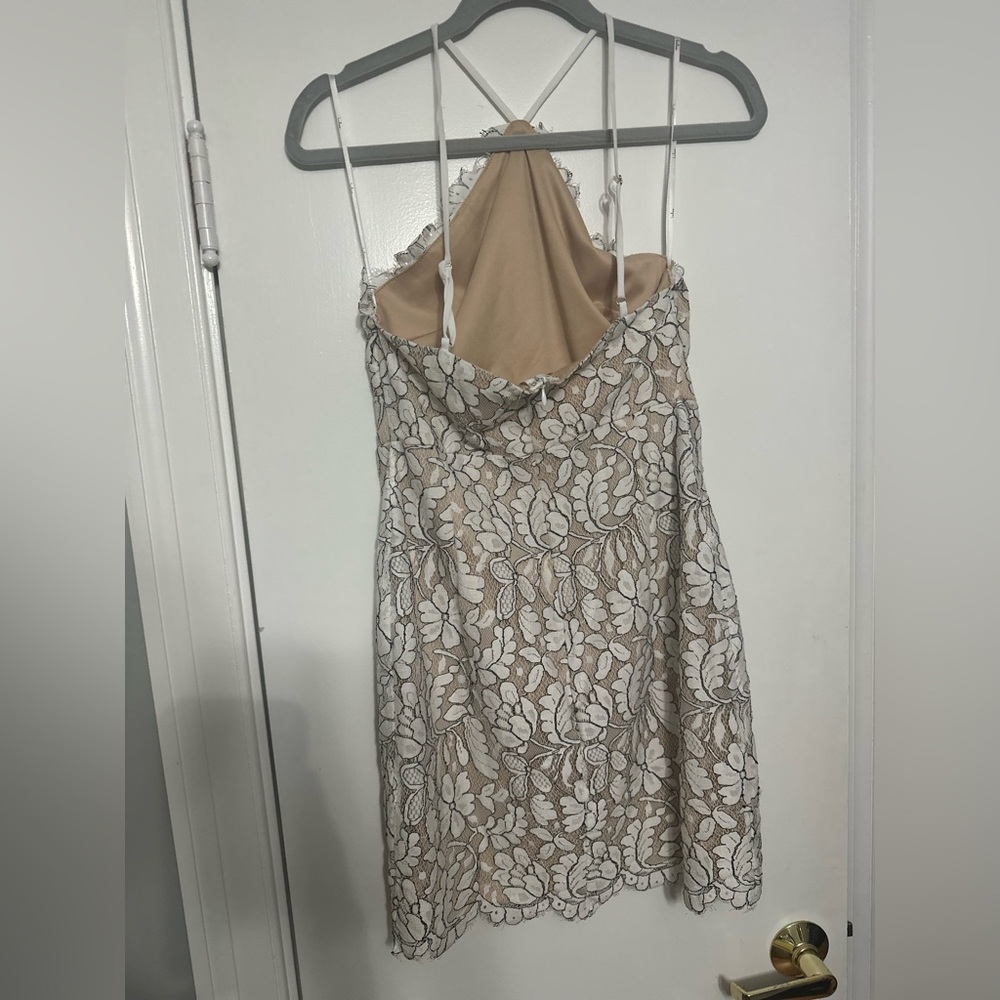 Lulus,floral lace white dress